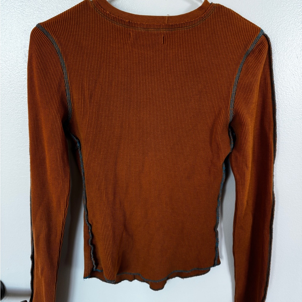 Urban Outfitters Rust Ribbed Knit Top - Picture 6 of 6